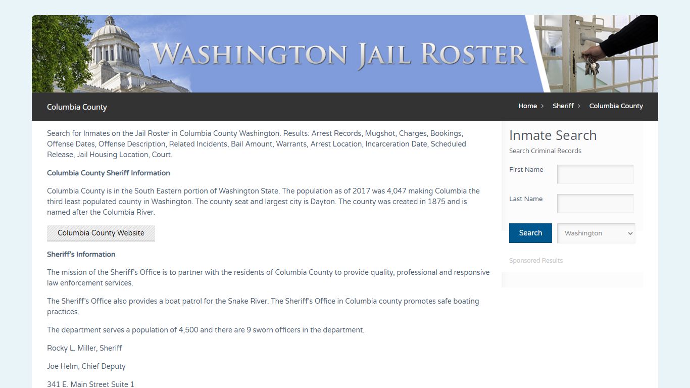 Columbia County | Jail Roster Search